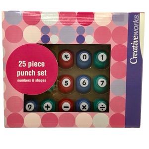 Creative Works 25pc. Numbers & Shapes Punch Set